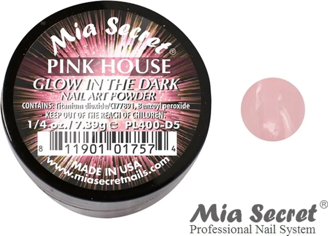 Mia Secret Glow in the Dark Acrylpoeder Roze 7.5ml
