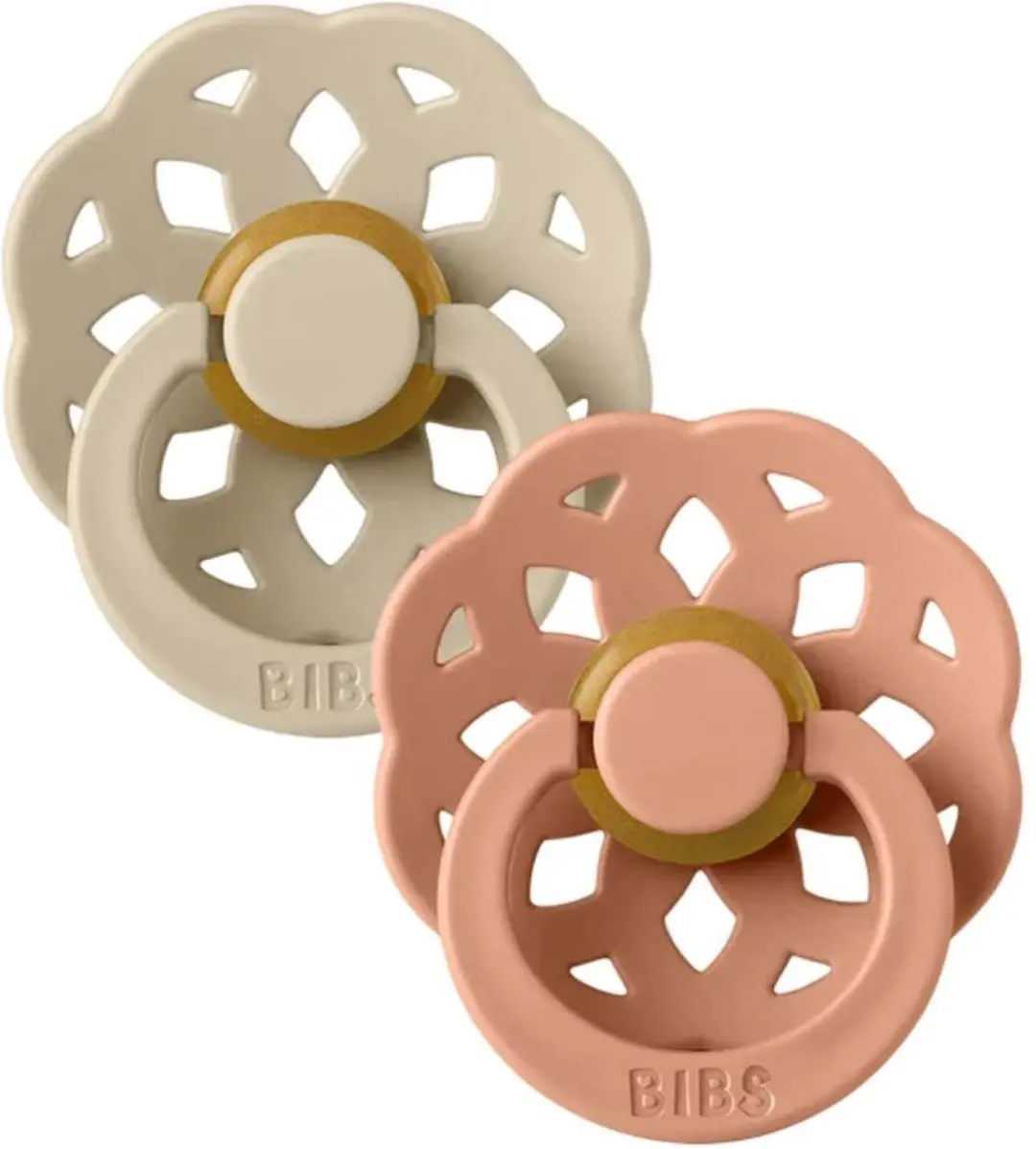 BIBS Boheme Fopspeen Stage 2 - 2 Stuks - Grijs/Oranje