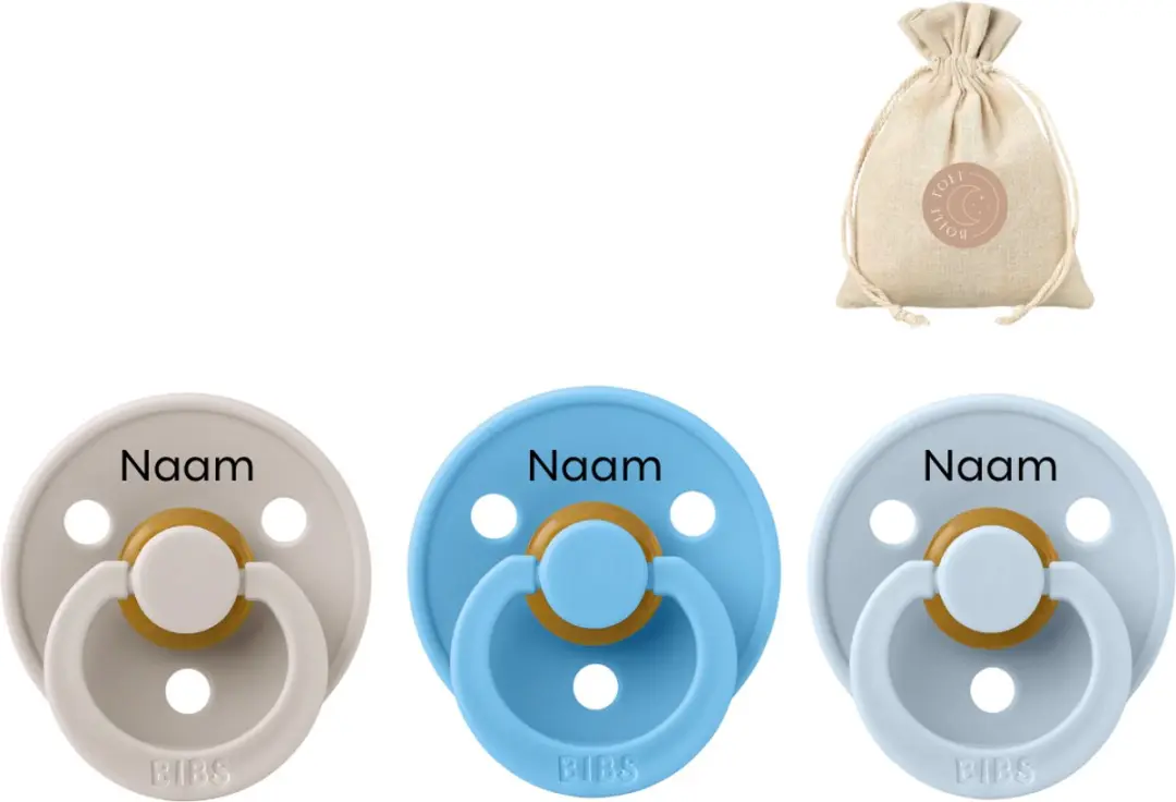 BIBS Spenen met Naam 0-6m
