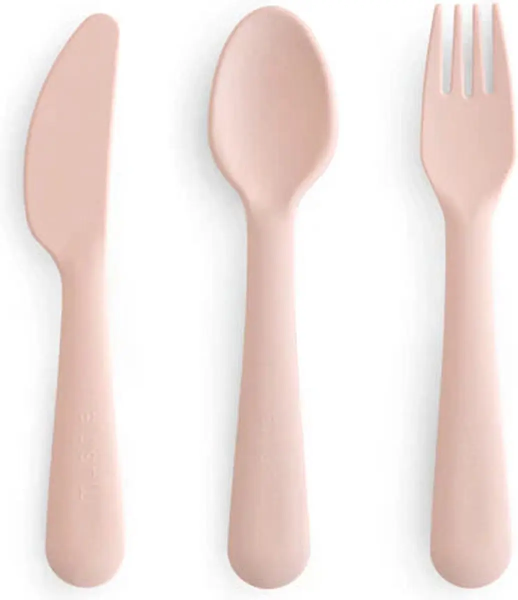 Mushie Kinderbestekset Diner Blush - 3-delig