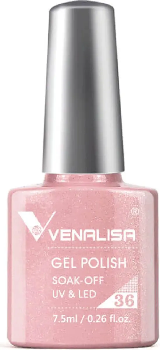 Venalisa UV Gellak Roze Glitter 7.5ml