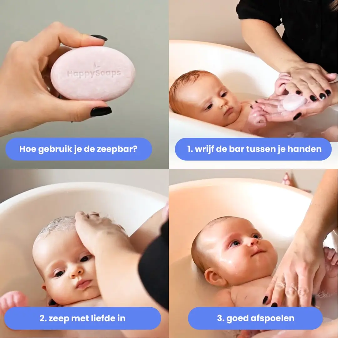 HappySoaps Baby & Kids Shampoo & Body Wash Bar Aloë Vera 80g