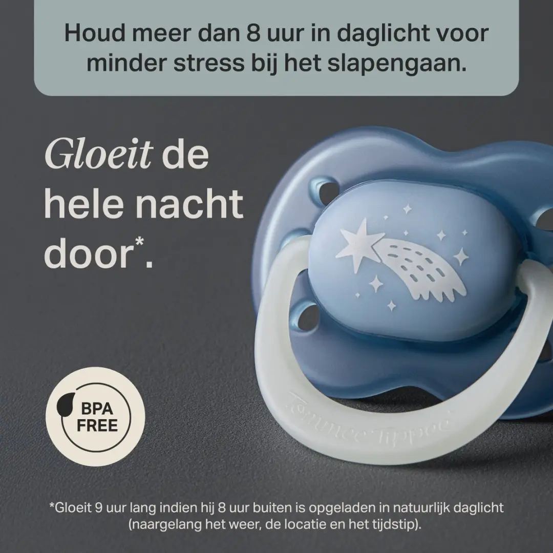 Tommee Tippee NightGlow Orthodontische Fopspeen 18-36m - 4 Stuks
