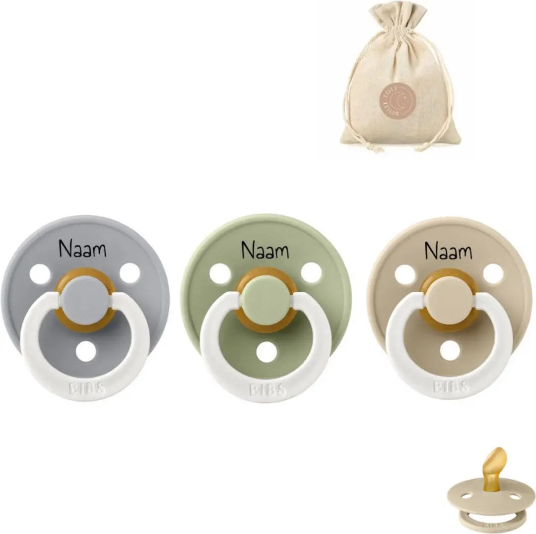 BIBS Anatomische Fopspenen Glow in the Dark Maat 2