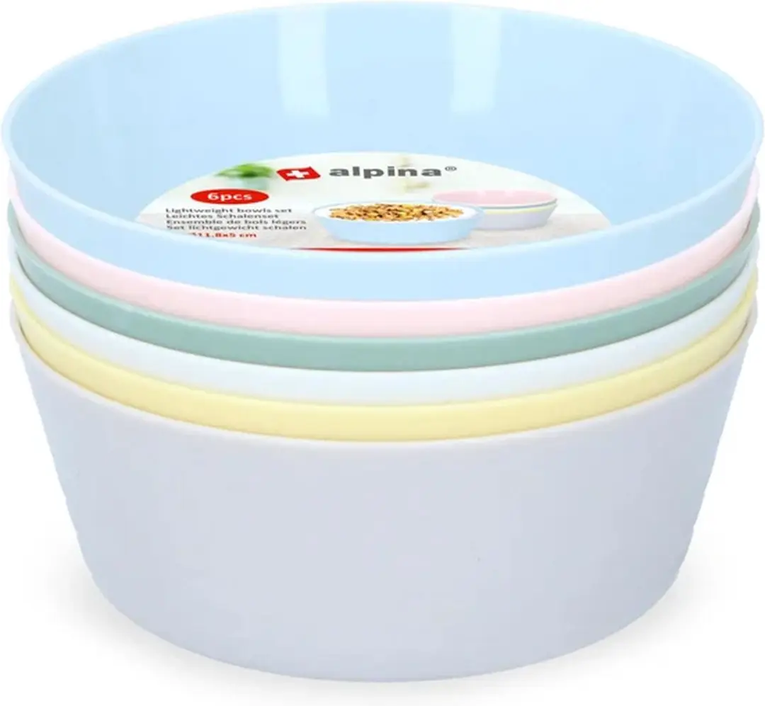 Alpina Gekleurde Kommen Set - 6 Stuks Multicolor
