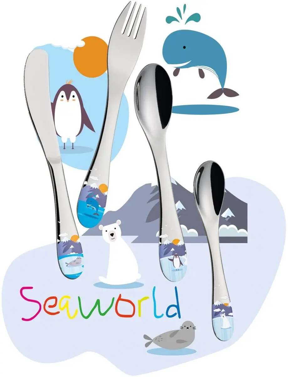 Cilio Kinderbestek Seaworld 4-delig - 4 Stuks