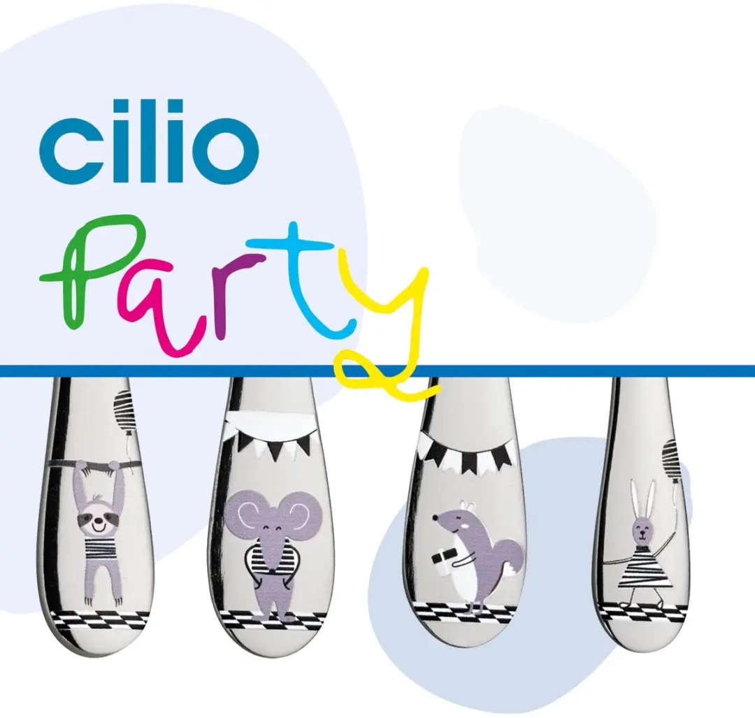 Cilio Kinderbestek Party 4-delig - 4 Stuks - Meerkleurig
