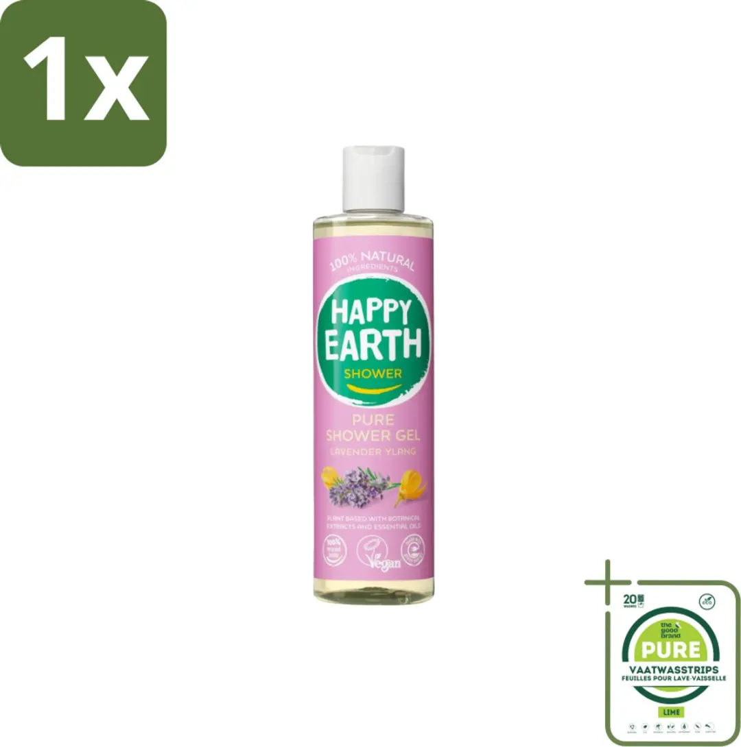 Happy Earth Douchegel Lavender Ylang 300ml