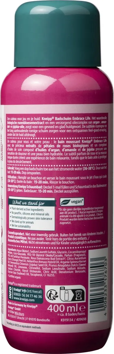 Kneipp Embrace Life Badschuim Anti-Aging 400ml