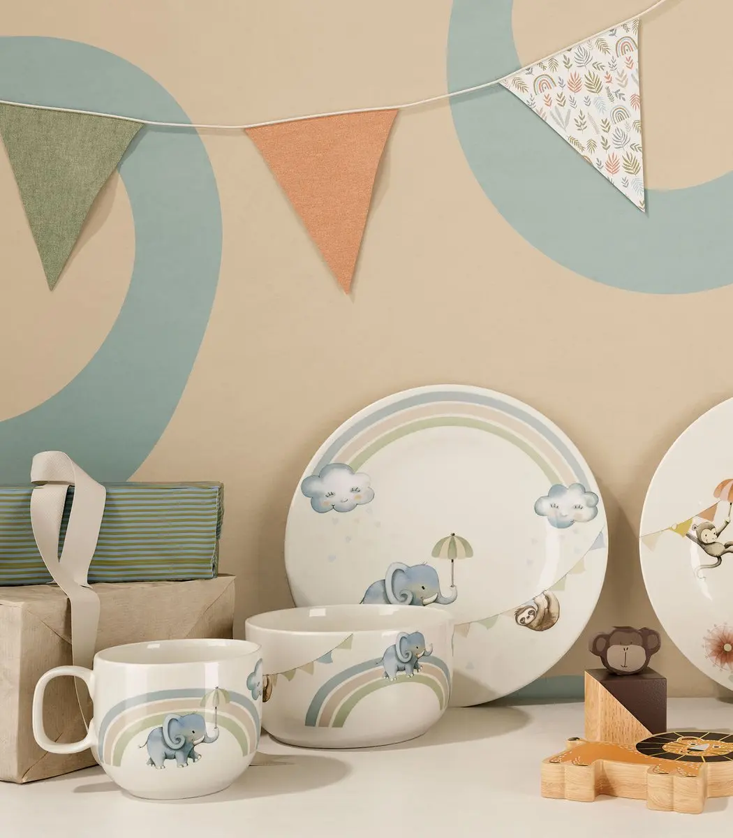 Villeroy & Boch Walk Like An Elephant Kinderservies - 3-delig Wit