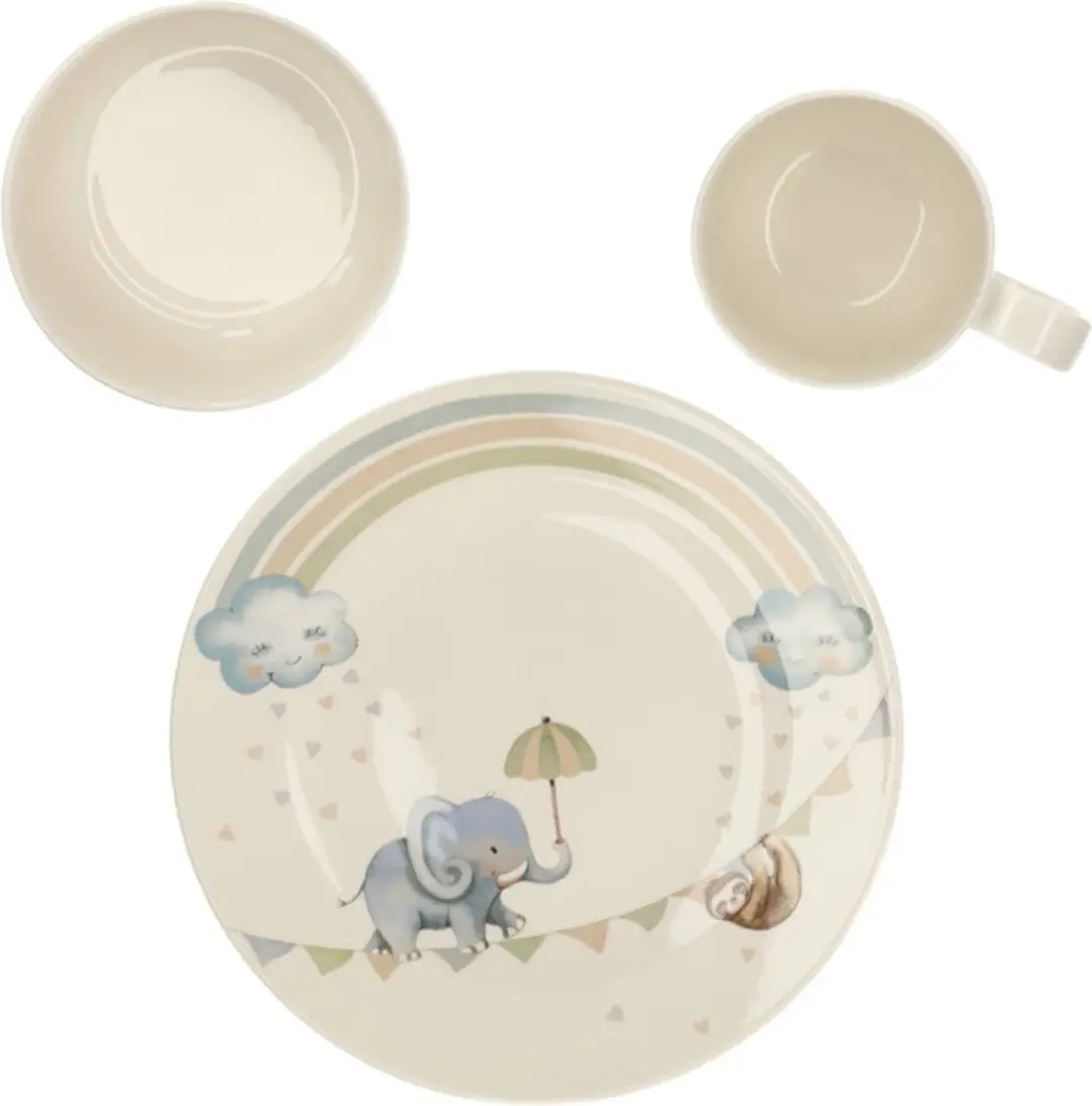 Villeroy & Boch Walk Like An Elephant Kinderservies - 3-delig Wit