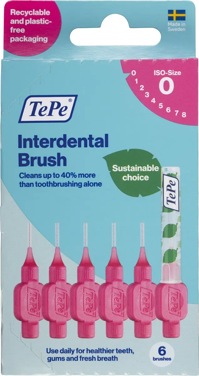 TePe Interdentale Ragers Roze ISO 0,4mm - 6 Stuks