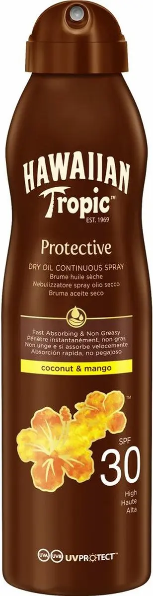 Hawaiian Tropic Zonneolie Spray Coconut & Mango SPF 30 - 2x180ml