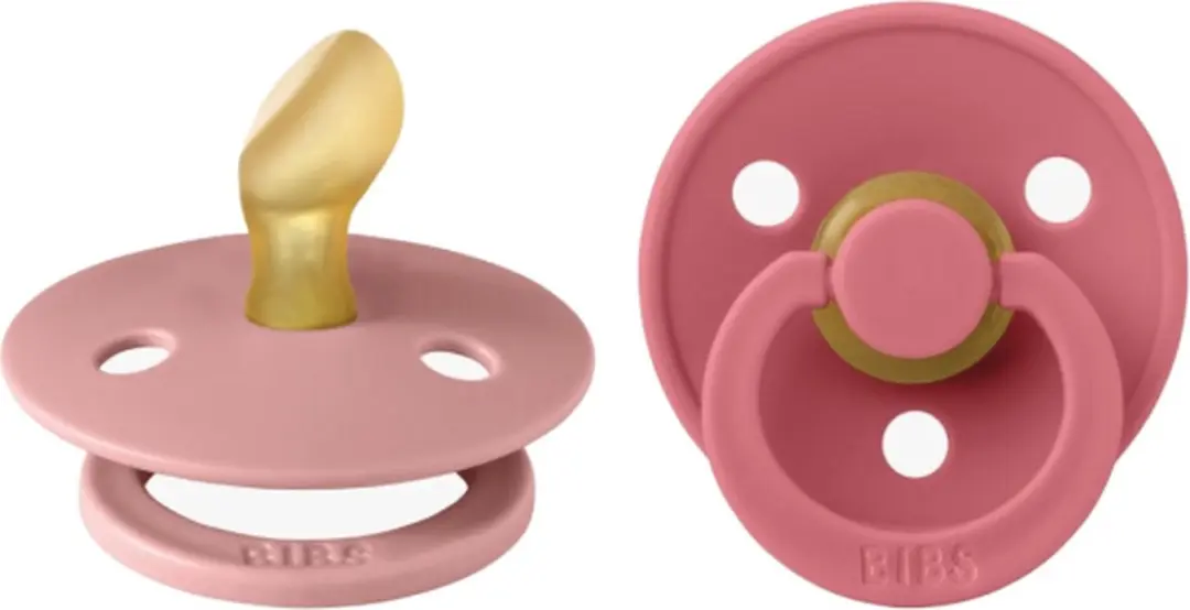 BIBS Colour Anatomische Speen 2 Stuks - Maat 1 (0-6m) - Dusty Pink/Coral