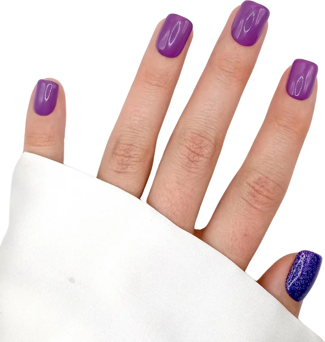 SD Press on Nails B67 Plaknagels - Paars Glitter - 20 Stuks - afbeelding 6 van 6