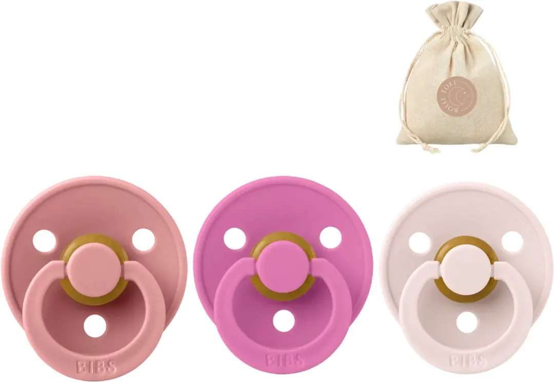 BIBS Petal/Bubblegum/Dusty Pink Spenen 3-delig