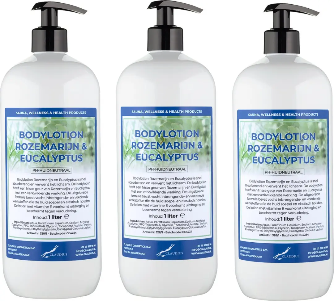Splashbox Cosmetics Rozemarijn & Eucalyptus Bodylotion 3L - 3 Stuks