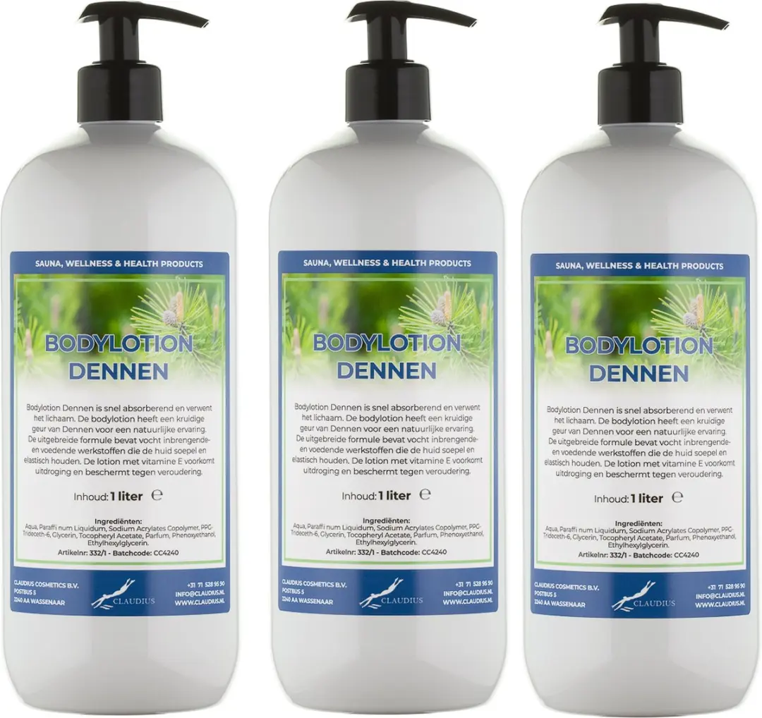 Splashbox Cosmetics Dennen Bodylotion 3 Liter - 3 Stuks