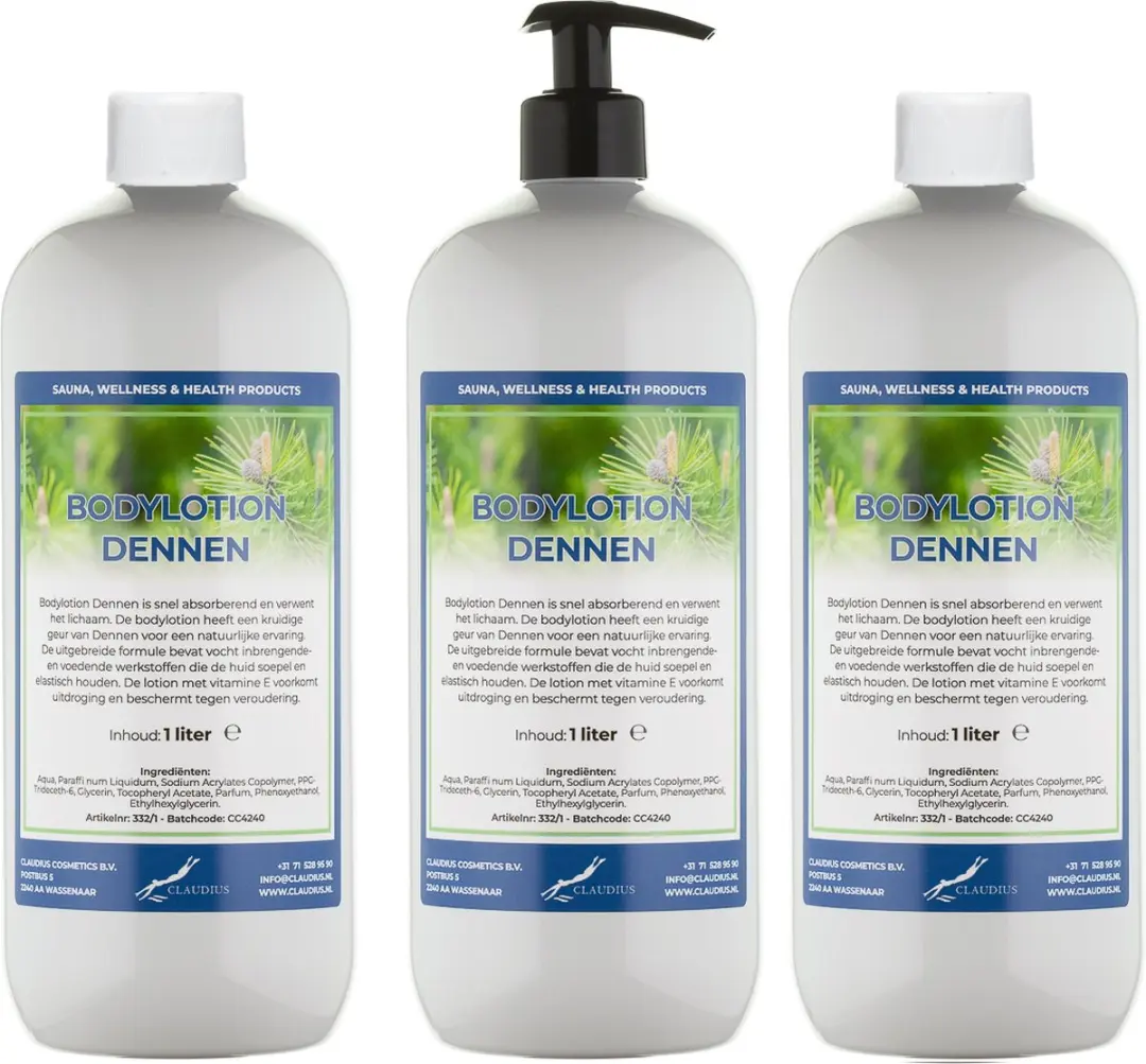 Splashbox Cosmetics Dennen Bodylotion 3 Liter - 3 Stuks