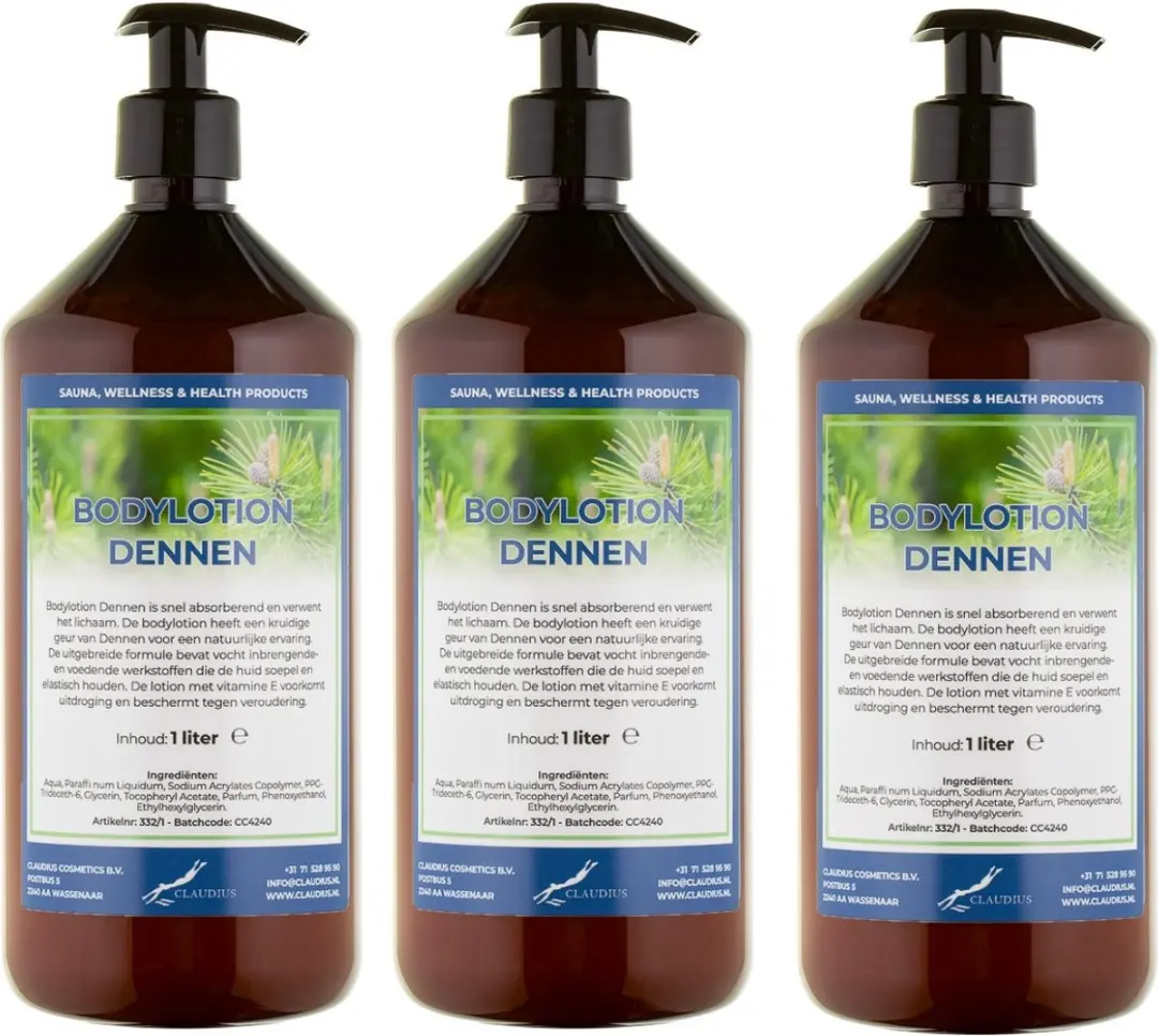 Splashbox Cosmetics Dennen Bodylotion 3 Liter - 3 Stuks
