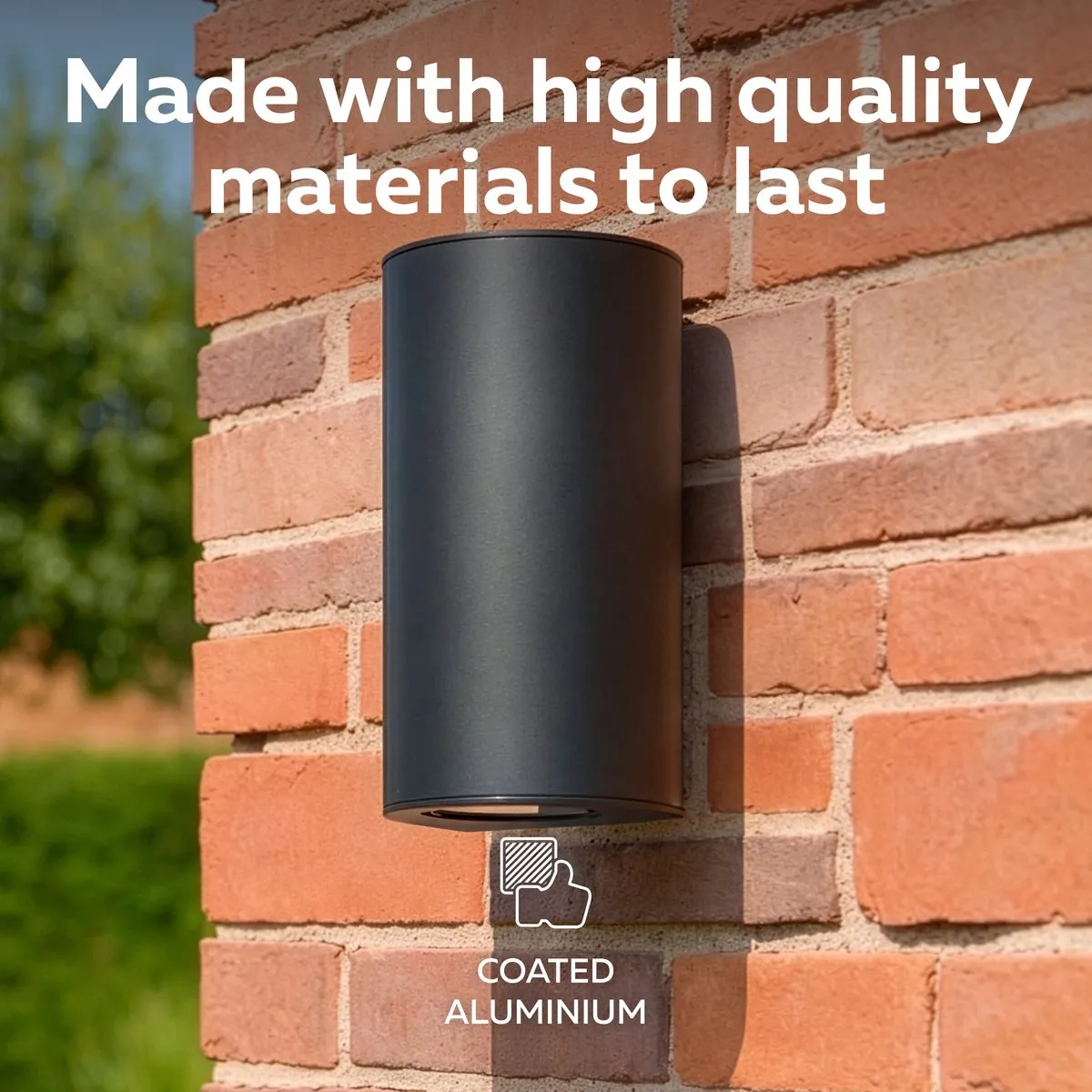 Calex Monza Outdoor Wandlamp GU10 - 2x IP54 Zwart