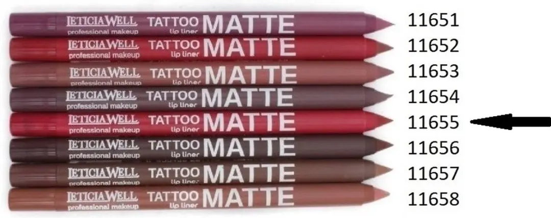 LETICIA WELL Matte Tattoo Lippotlood Iconic Red 11655 - 1.2g