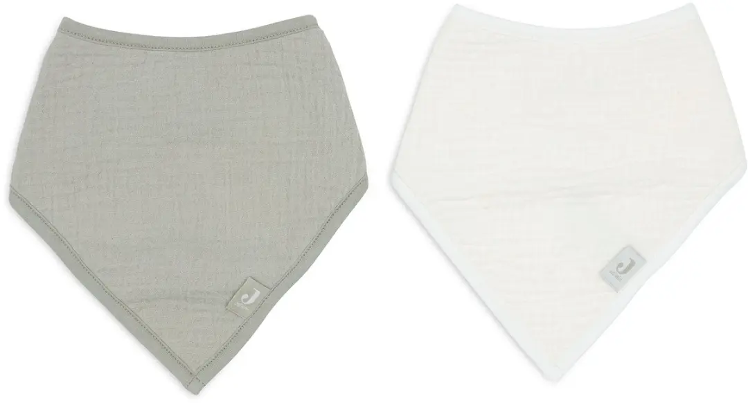 Jollein Baby Slab Bandana Hydrofiel - 2 Stuks - Olive Green/Oatmeal