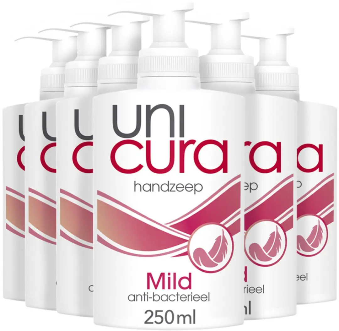 Unicura Antibacteriële Handzeep Mild - 6x250ml - afbeelding 6 van 6