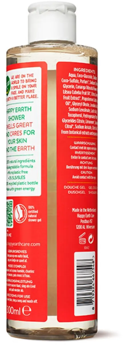 Happy Earth Douchegel Floral Patchouli 300ml