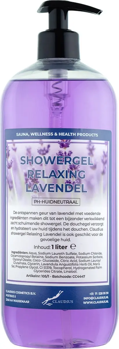 Splashbox Cosmetics Claudius Douchegel Lavendel 1L