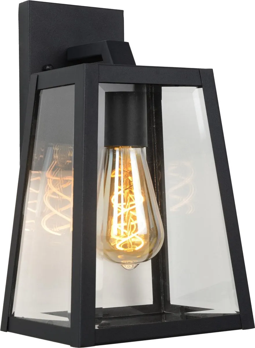 Lucide MATSLOT Wandlamp E27 IP23 - Zwart