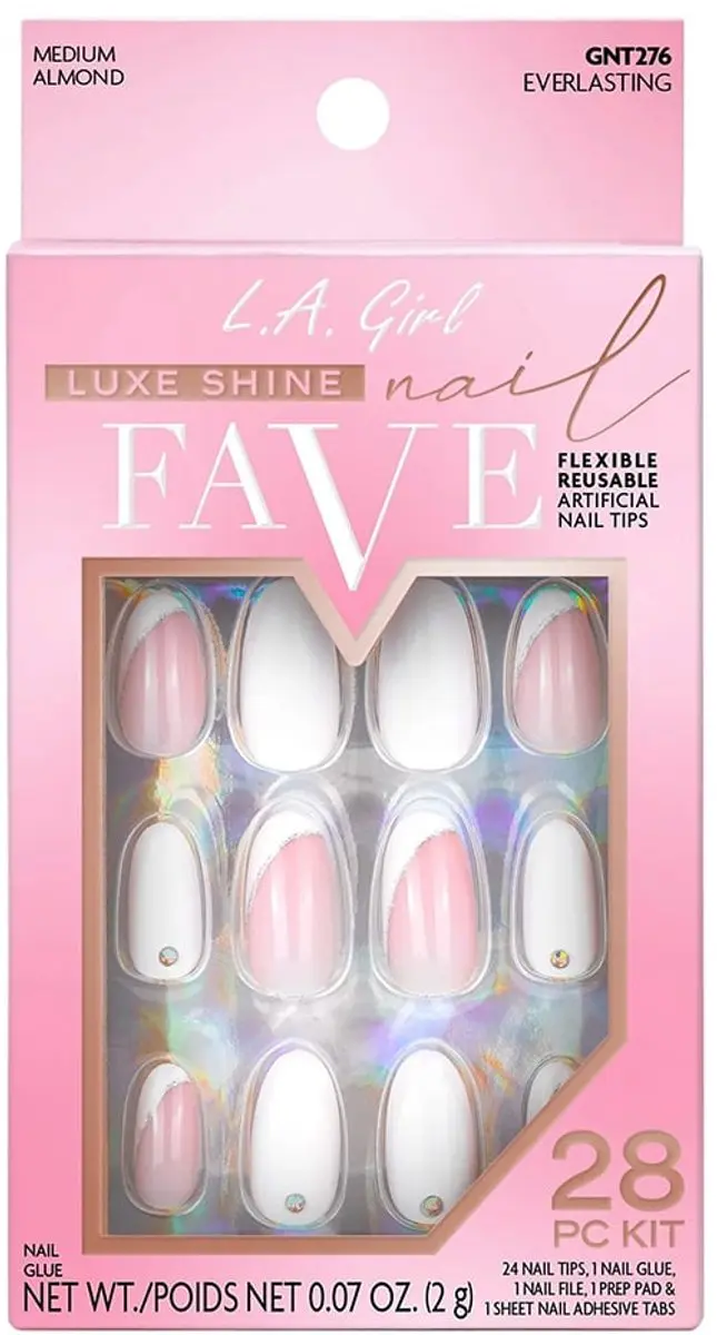 L.A. Girl Luxe Shine Fave Nail Tips Everlasting Nude