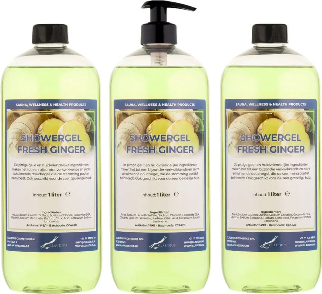 Splashbox Cosmetics Fresh Ginger Douchegel 3x1L