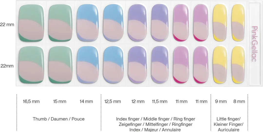 Pink Gellac UV Nagelstickers Pastel Dream - 20 Stuks