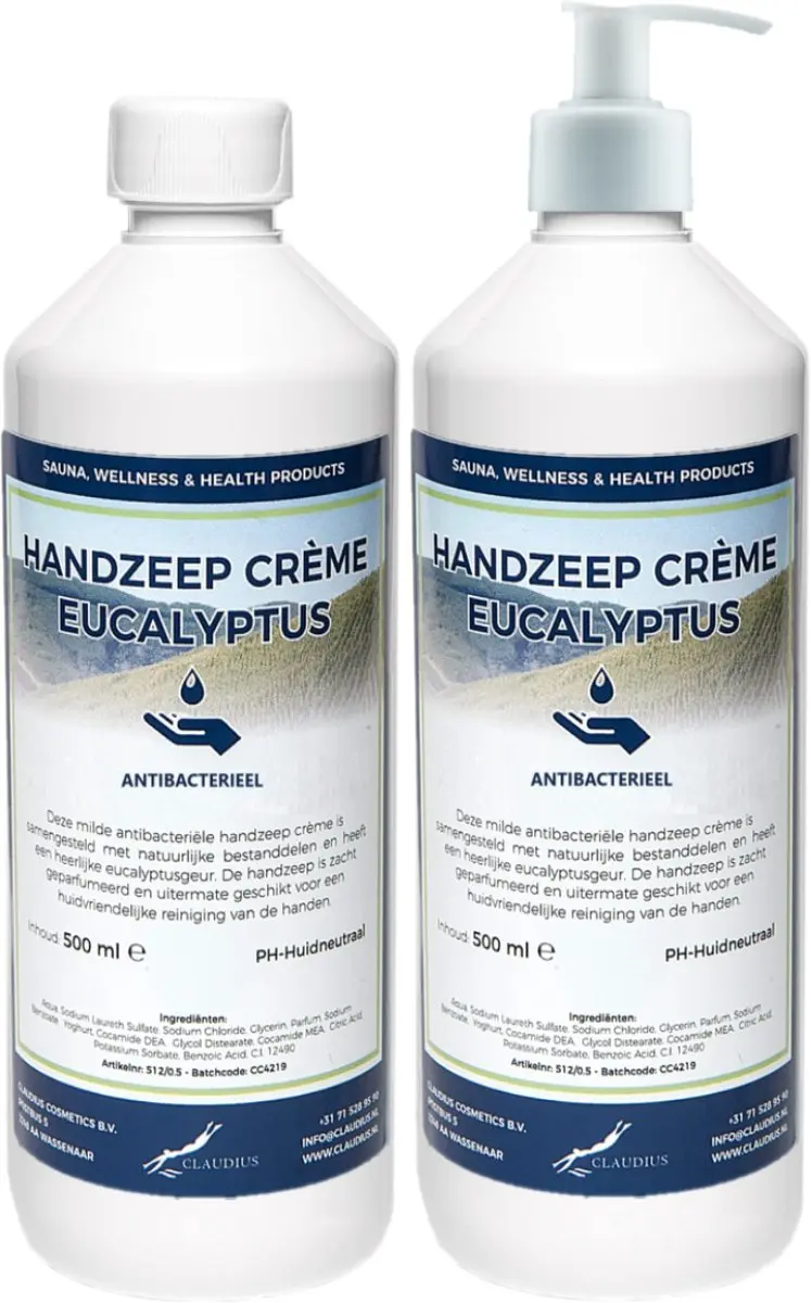 Splashbox Cosmetics Handzeep Crème Eucalyptus 500ml
