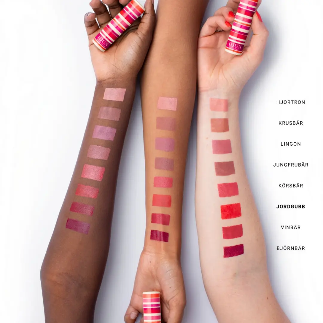 Idun Minerals Jordgubb Matte Lippenstift - Oranje/Rood