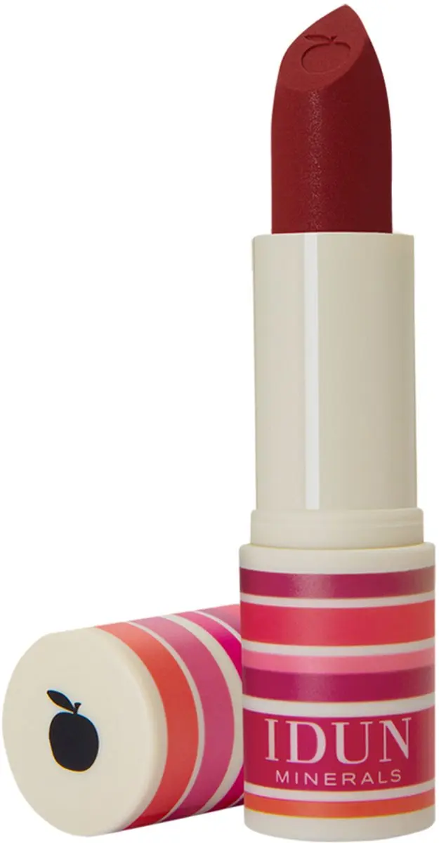 Idun Minerals Jordgubb Matte Lippenstift - Oranje/Rood