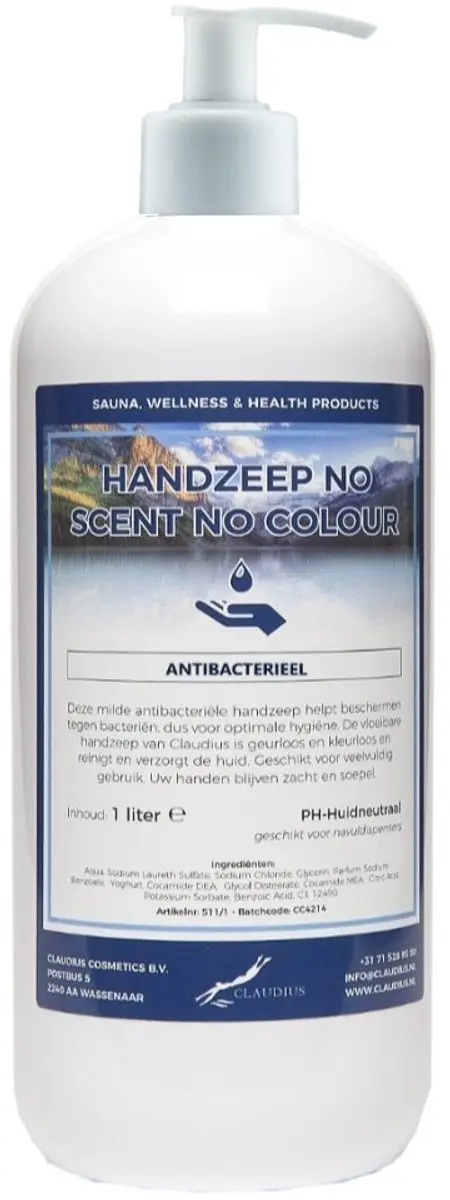Splashbox Cosmetics Handzeep 1L - No Scent No Colour