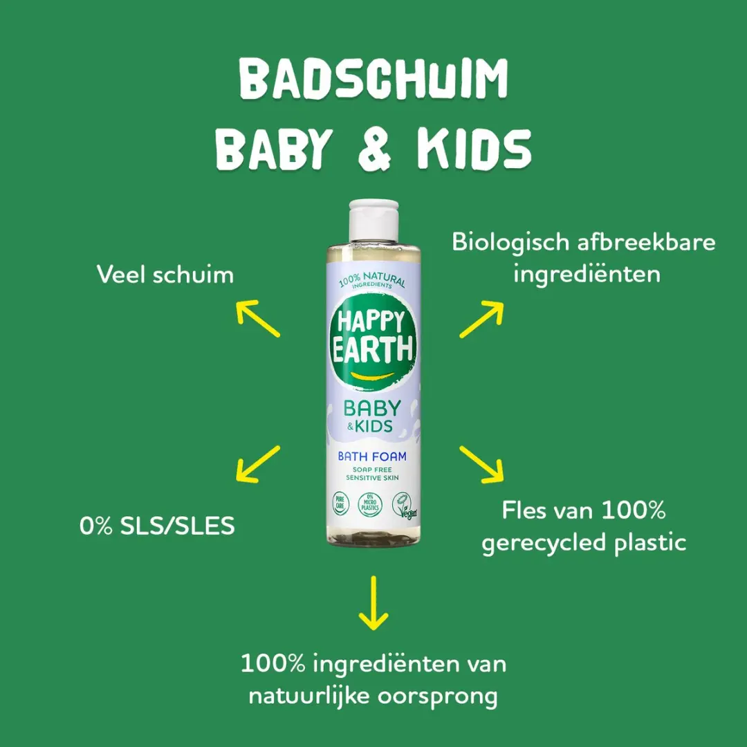 Happy Earth Badschuim Baby & Kids 300ml