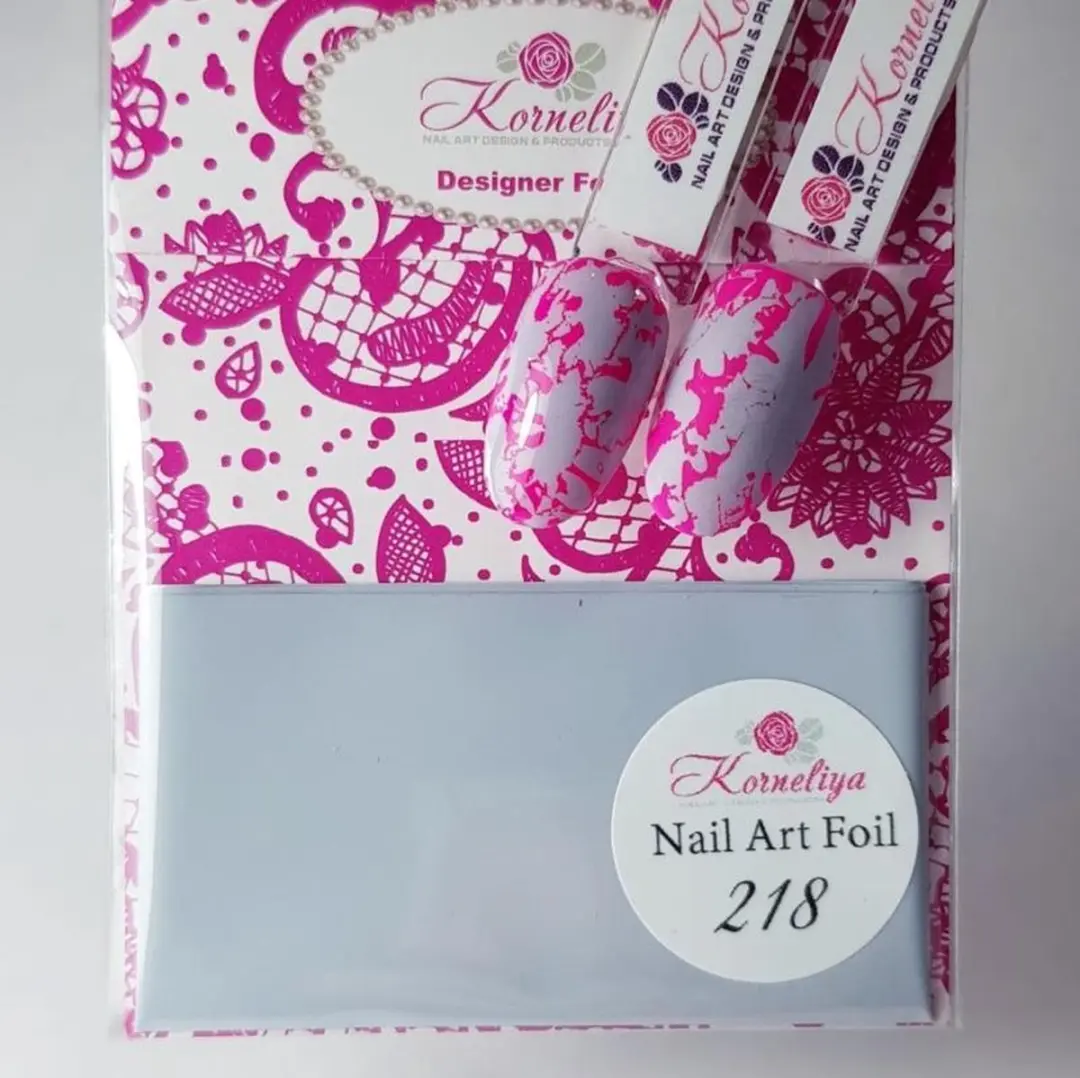 Korneliya Nailart Transfer Folie Mat Craquelé Lichtgrijs 218