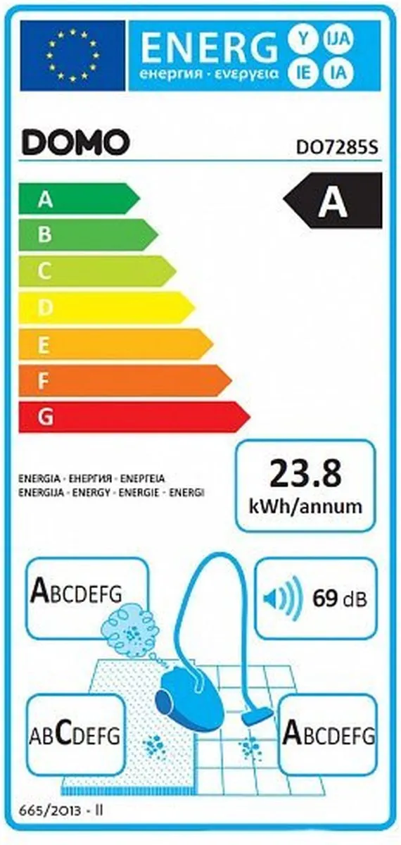Domo DO7285S Stofzuiger met zak 700W - 3L - Grijs - afbeelding 6 van 6