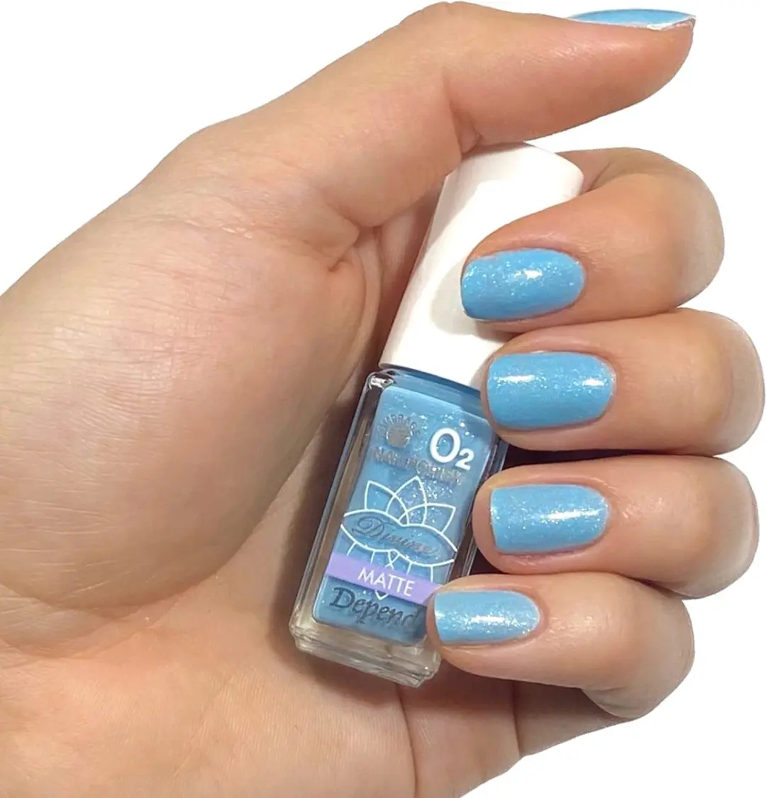 Depend Cosmetics O2 Nagellak 5106 Lichtblauw Mat Glitters 5ml