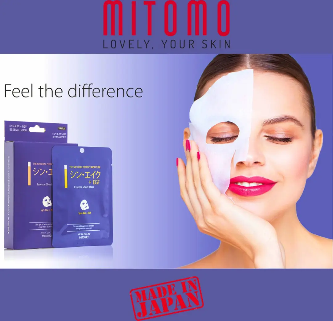 Mitomo Syn Ake & EGF Gezichtsmasker 6x25g - Wit/Slangengif
