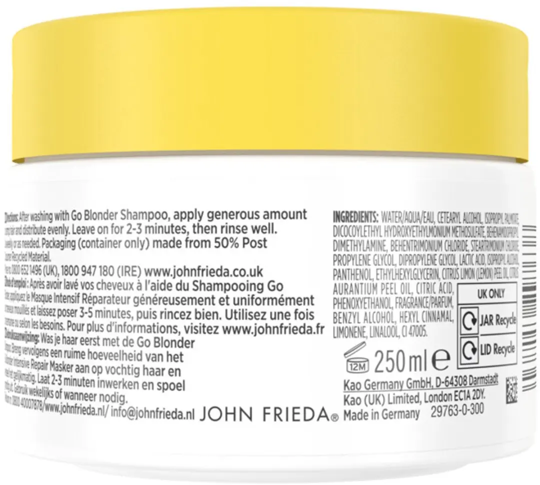 John Frieda Go Blonder Haarmasker 250ml
