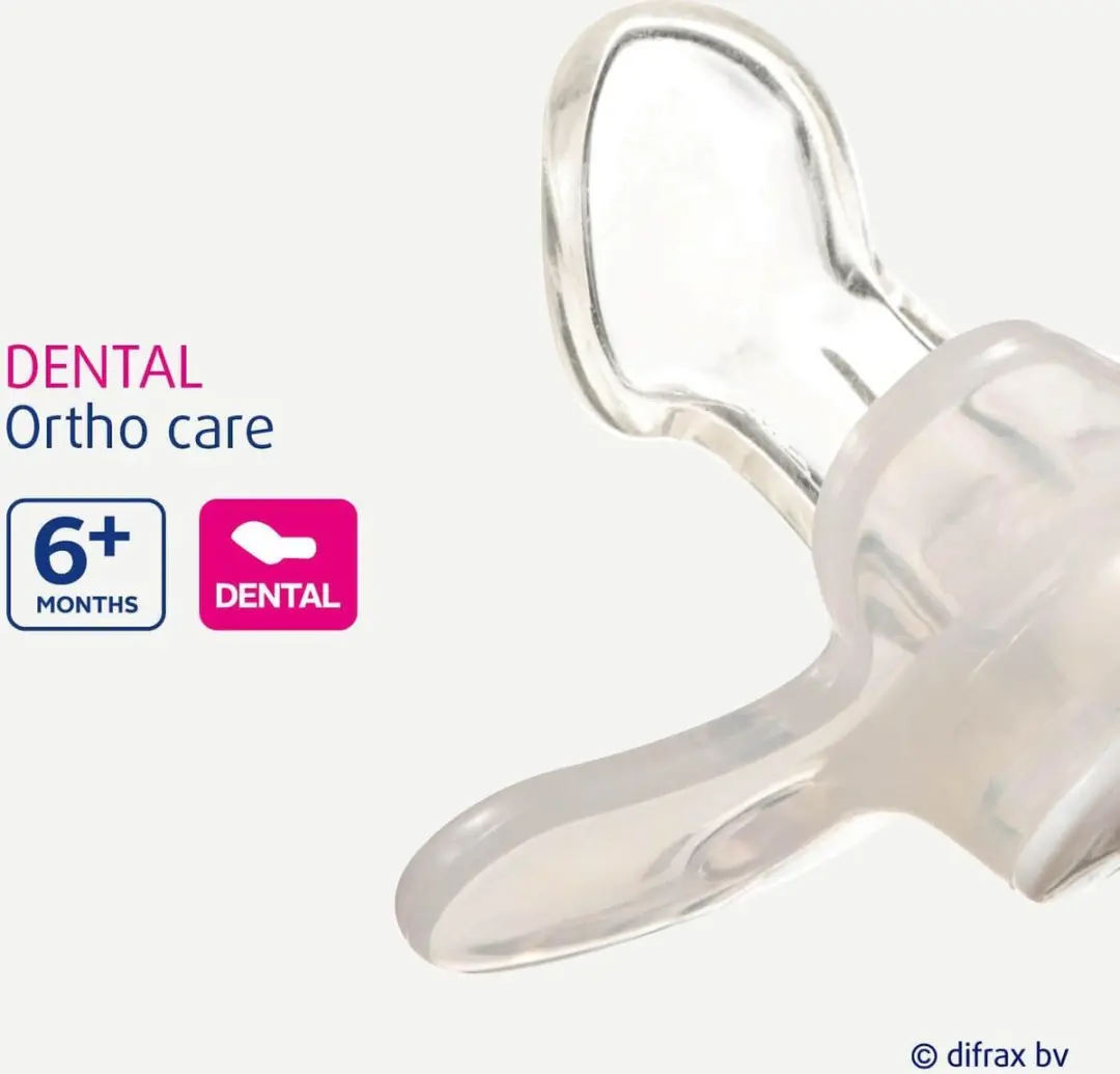 Difrax Fopspenen Dental Z Ring - 6-12 maanden - Wit/Doorzichtig