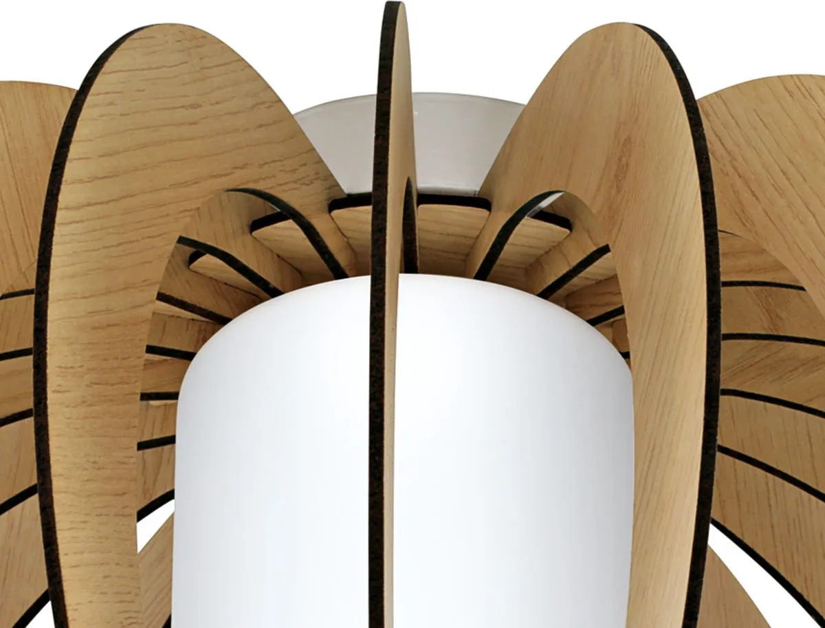 Eglo Stellato 1 Plafondlamp Ø400mm - Nikkel-Mat Ahorn