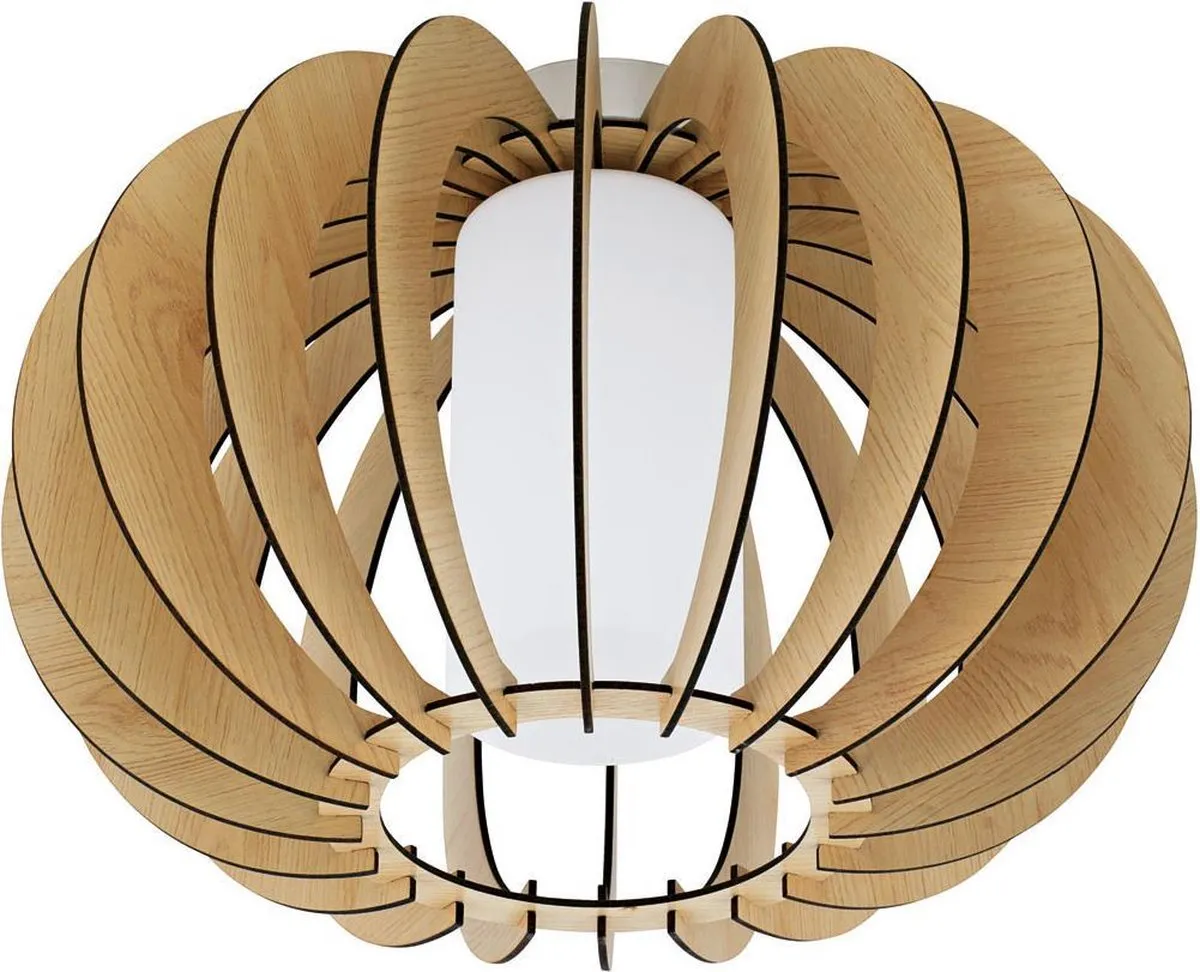 Eglo Stellato 1 Plafondlamp Ø400mm - Nikkel-Mat Ahorn