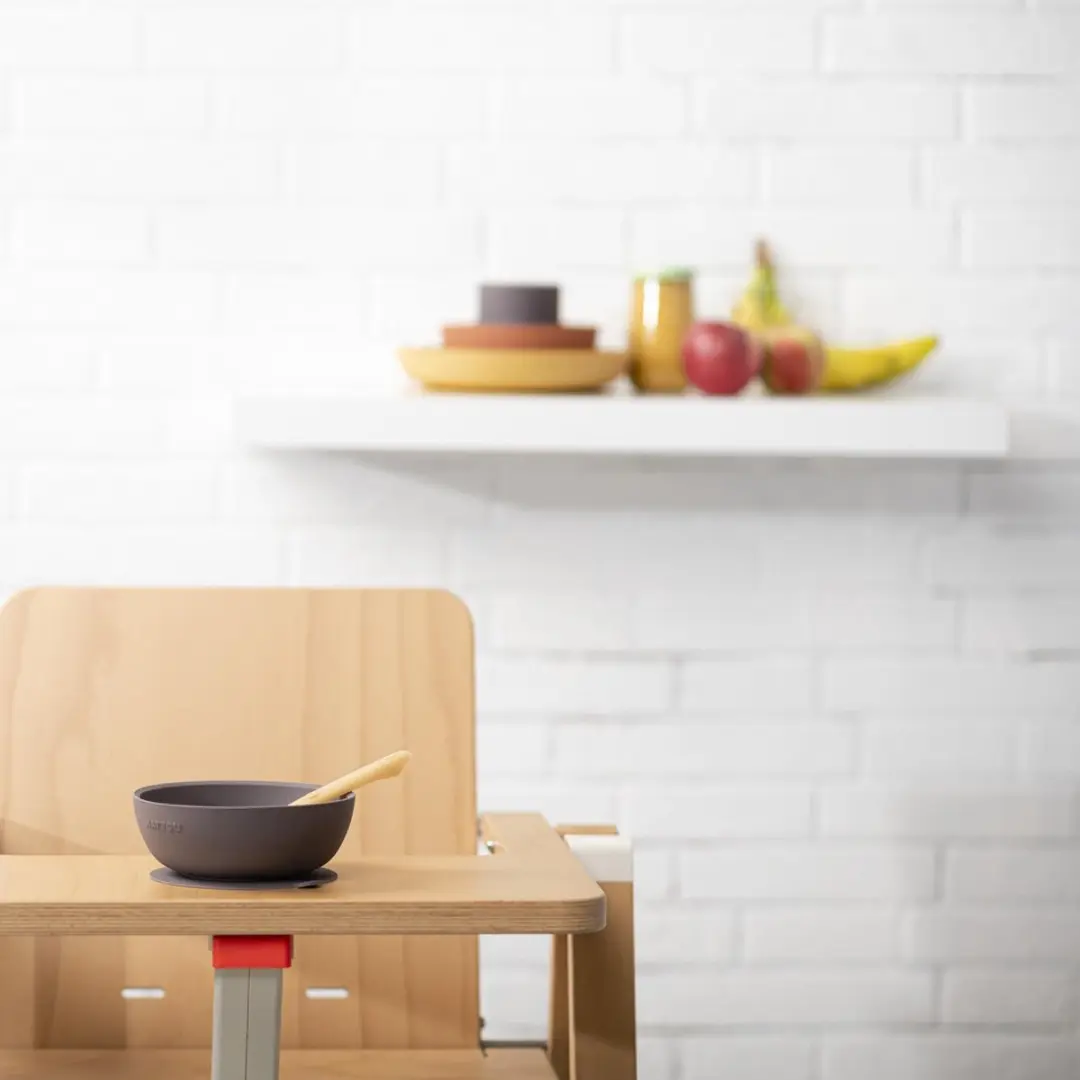 Nattou Silicone Kinderservies 4-delig - Roze & Aubergine