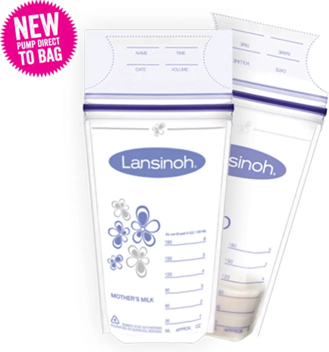 Lansinoh Moedermelk Bewaarzakjes 100 Stuks - 200ml
