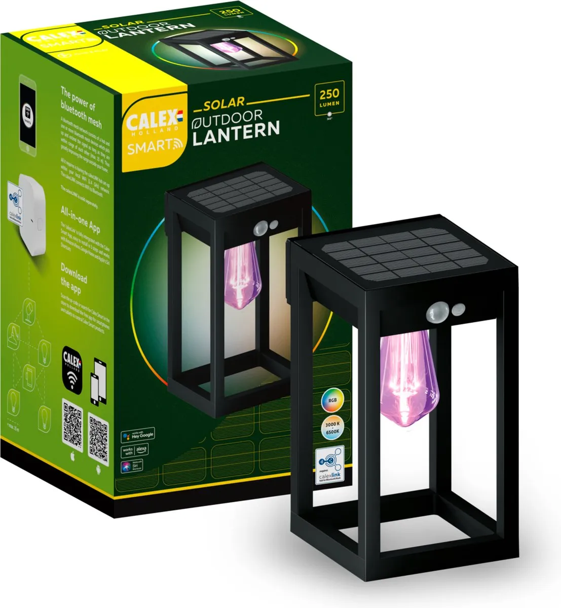 Calex Smart Outdoor Wandlamp RGBW Zwart